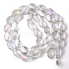 Transparent Electroplate Glass Bead Strands EGLA-C001-AB02-3