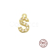 Real 18K Gold Plated 925 Sterling Silver Micro Pave Clear Cubic Zirconia Charms STER-P054-10G-S-1