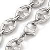 304 Stainless Steel Link Chain Bracelets LS-BJEW-H618-02P-2