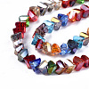 Electroplate Glass Beads Strands EGLA-N002-06L-3