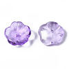 Transparent Spray Painted Glass Beads GLAA-Q089-003-G005-4