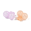Transparent Crackle Acrylic Beads MACR-K361-22-2
