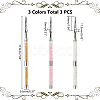 3Pcs 3 Colors Iron Alligator Memo Clips AJEW-WR0002-29-2