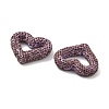Heart Shape Polymer Clay Rhinestone Beads CLAY-NH0001-09A-05-3
