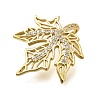 Brass Micro Pave Cubic Zirconia Pendants KK-C087-01G-2