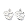 925 Sterling Silver Flower Charms STER-D302-08C-S-1