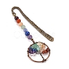 4Pcs Tree of Life Gemstone Beaded Bookmarks AJEW-SZ0002-32-1