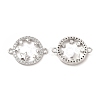 Brass Micro Pave Cubic Zirconia Links KK-E068-VB355-1