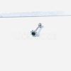 Sun 316L Surgical Stainless Steel with Synthetic Opal Tongue Rings FS-WGFD6E3-07-1