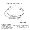 304 Stainless Steel Open Cuff Bangles KW3611-2-2