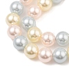 Baking Paint Pearlized Glass Pearl Round Bead Strands PEAR-H019-02C-09-3