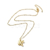 Initial Letter Brass Pendant Necklace NJEW-A015-21G-K-2