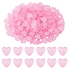 300Pcs 3 Bags Transparent Frosted Acrylic Beads FACR-PA0001-02B-7