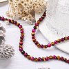 Natural Rose Tiger Eye(Dyed & Heated) and Yellow Tiger Eye(Dyed & Heated) Beads Strands X-G-G101-6mm-1-4