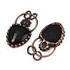 Natural Obsidian & Natural Amethyst Pendants G-Z101-06R-05-2
