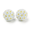 Handmade Luminous Polymer Clay Rhinestone Fancy Beads CLAY-H003-04D-2
