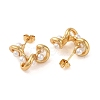Twist 304 Stainless Steel Stud Earrings EJEW-U003-31G-2