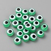 Evil Eye Resin Beads RESI-WH0022-01-2