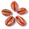 Spray Painted Natural Cowrie Shell Beads SSHEL-R047-03-A08-2