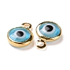 Handmade Evil Eye Lampwork Charms KK-F764-13G-07-3