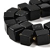 Natural Black Tourmaline Beads Strands G-G053-B08-01-4