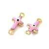 Brass Enamel Connector Charms KK-J302-08G-4
