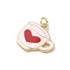 Brass Enamel Pendants KK-H255-11A-G-2