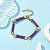 Braided Waxed Polyester Rectangle Link Chain Bracelets BJEW-JB10000-03-2