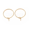Ion Plating(IP) 316L Surgical Stainless Steel Hoop Earring Findings STAS-D164-01G-5