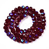 Electroplate Glass Beads Strands X1-EGLA-A034-T6mm-L21-2