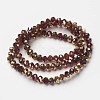 Electroplate Transparent Glass Beads Strands EGLA-A034-T4mm-O04-2