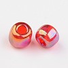 Transparent Rainbow Colours Round Glass Seed Beads X-SEED-A007-4mm-165-2