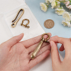 PandaHall Elite 2Pcs Tibetan Style Alloy Hook Clasps and 2Pcs Shackle Clasps FIND-PH0017-22-3