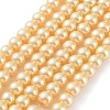 Baking Paint Pearlized Glass Pearl Round Bead Strands HY-Q330-8mm-61-2
