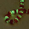 Handmade Luminous Transparent Lampwork Beads Strands LAMP-T017-04C-4