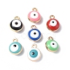 Alloy Enamel Charms ENAM-G214-02G-1