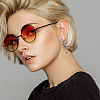 4Pcs 2 Style Stainless Steel Skeleton Skull Dangle Hoop Earrings for Women EJEW-AN0002-52-5