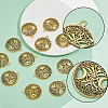 40Pcs Tibetan Style Hollow Alloy Pendants TIBEP-FH0001-29AG-4