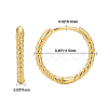 Unisex 925 Sterling Silver Hoop Earrings EJEW-AA00271-06G-3