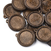 Wooden Pendant Cabochon Settings X-WOOD-S044-23-2