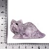 Natural Lepidolite Carved Cat Figurine G-Q615-04E-3