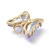 Brass Micro Pave Clear Cubic Zirconia Pendant ZIRC-P079-B02-01-2