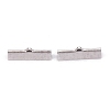 Tarnish Resistant 304 Stainless Steel Ribbon Crimp Ends STAS-P249-29A-P-1