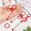 5Pcs Alloy and Brass Bar Beadable Keychain for Jewelry Making DIY Crafts DIY-SW0001-15B-5
