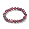 Dyed Natural Jade Beaded Stretch Bracelets BJEW-A117-C-04-2