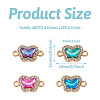 48Pcs 4 Colors Alloy Crystal Rhinestone Connector Charms FIND-SW0001-26-3