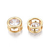 Brass Clear Cubic Zirconia Multi-Strand Links KK-N233-151-3