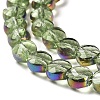 Electroplate Transparent Glass Beads Strands EGLA-Z001-02H-3