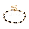 Enamel Horse Eye Link Chains Bracelet BJEW-P271-05G-2