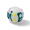 Opaque Painted Glass Beads GLAA-B001-01F-2